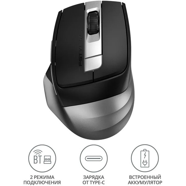 Мышь A4Tech Fstyler FB35C (серый/черный)