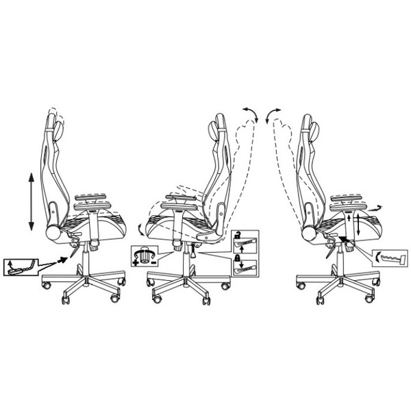 Кресло игровое Knight Outrider (1628890) черный