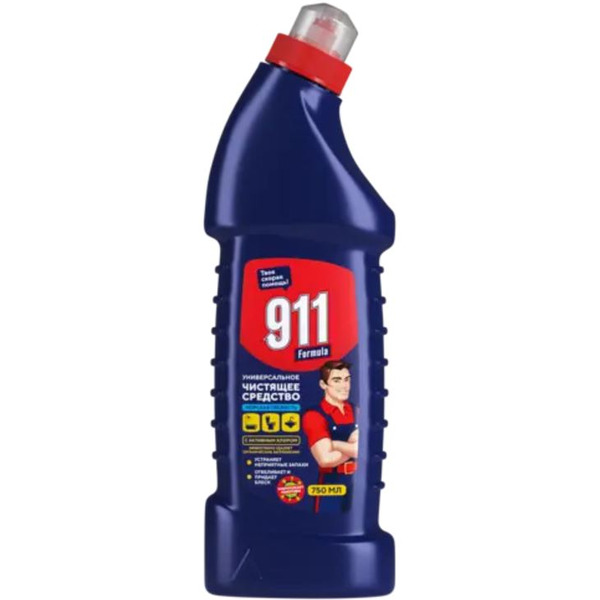 Гель для чистки сантехники 911 "Морская свежесть",750 мл