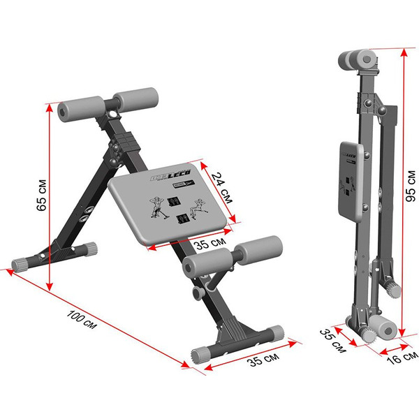 Скамья универсальная для пресса и мышц спины Leco It Home гп040010