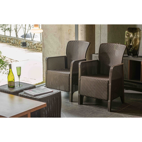 Набор садовой мебели (два кресла, столик) Springhouse Palermo Balcony VG01BR (коричневый)