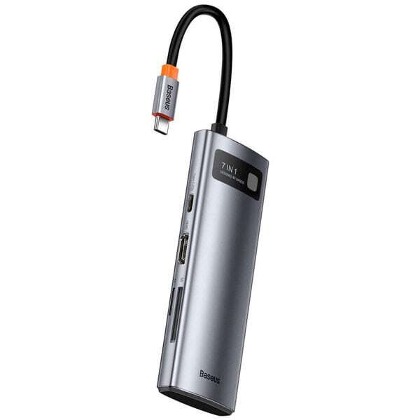 Док-станция Baseus Metal Gleam Series 7-in-1 Multifunctional Type-C WKWG020113