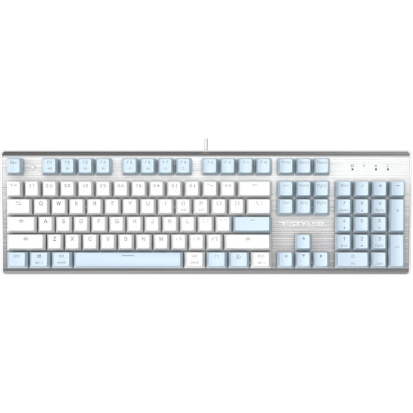 Клавиатура A4Tech Fstyler FS100 Neon (серебристый/голубой)