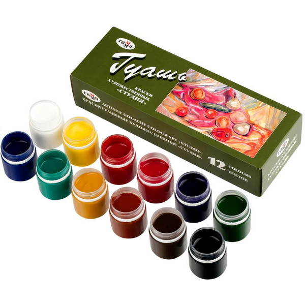 Гуашь Гамма Студия 221029 (12 цв)