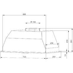 Кухонная вытяжка Weissgauff BOX 1200-72 BL