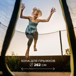 Батут GetActive Jump 10FT с внешней сеткой и лестницей зеленый (J10L)