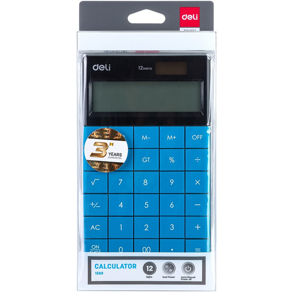 Калькулятор DELI 1589BLUE