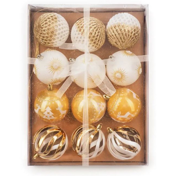 Набор новогодних шаров Ausini B8019GD