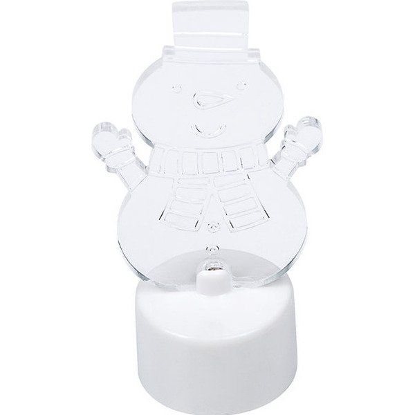 Фигура светодиодная на подставке "Снеговик с подарком 2D", RGB NEON-NIGHT