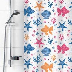 Штора для ванной комнаты Вилина 6984 Одиссея (белый)