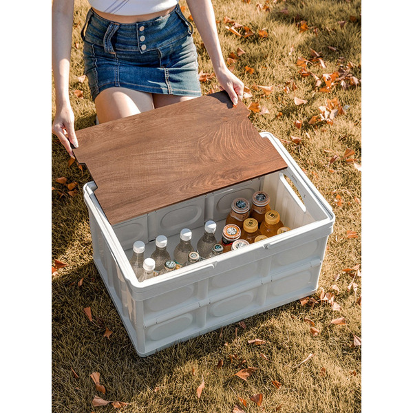 Органайзер складной со столиком и ручками Happy Home HH-003 (белый) 30л.