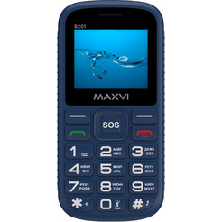 Мобильный телефон Maxvi B201 +ЗУ WC-112 (синий)