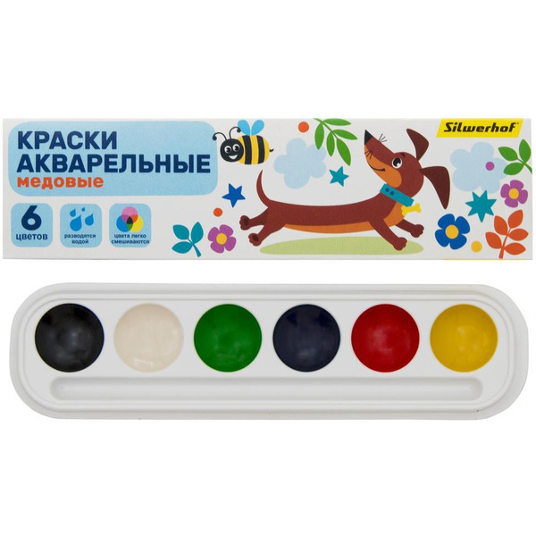 Краски акварельные Silwerhof Веселые друзья 961139-06