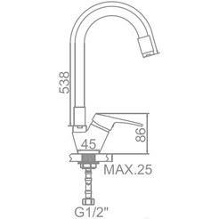 Смеситель Ledeme L4132-2 (хром/черный)