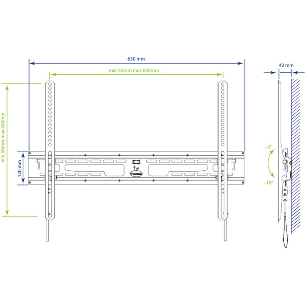 Кронштейн Kromax FLAT-2 (черный)