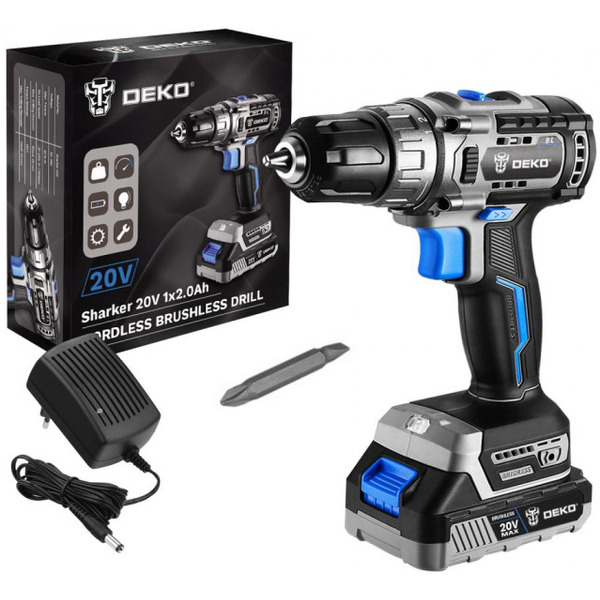 Дрель-шуруповерт Deko Sharker (063-4037) с 1-м АКБ