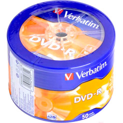 DVD-R диск Verbatim 4.7Gb 16x 43731 (50 шт.)