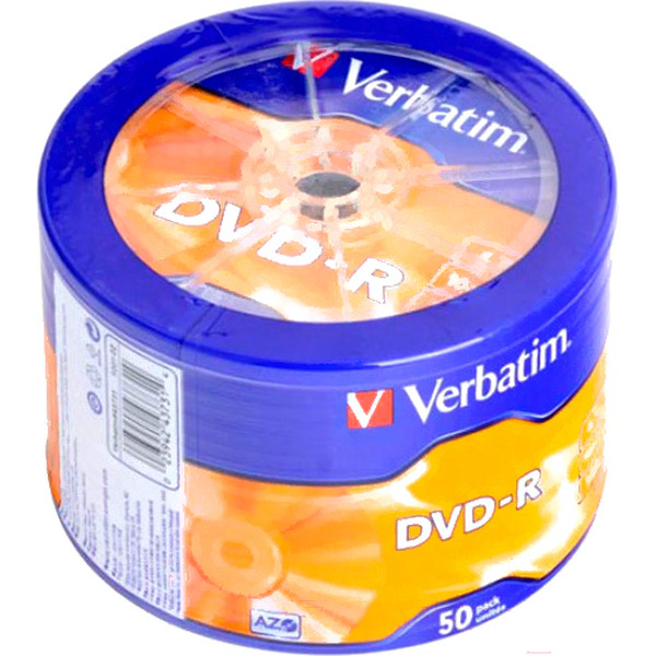 DVD-R диск Verbatim 4.7Gb 16x 43731 (50 шт.)
