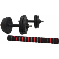 Гантели с грифом для штанги TREX SPORT 2x5кг композитные с соединительным грифом