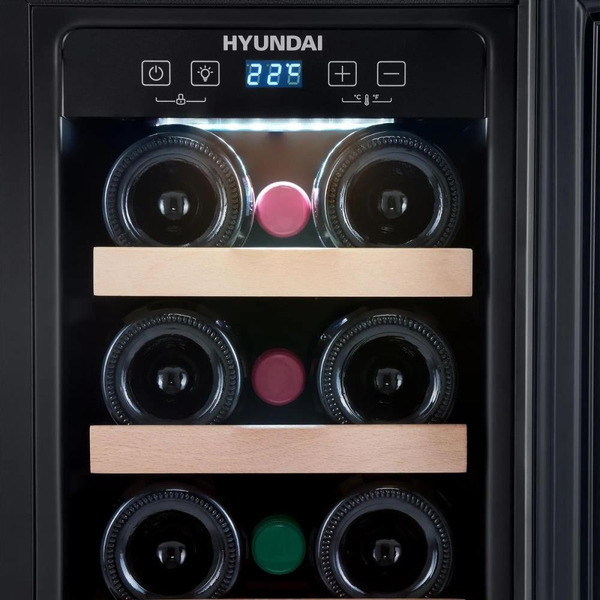 Винный шкаф Hyundai HBWC 0831 SU (чёрный)