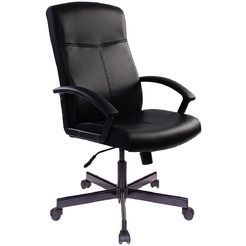 Офисное кресло Бюрократ Dominus (черный, экокожа)