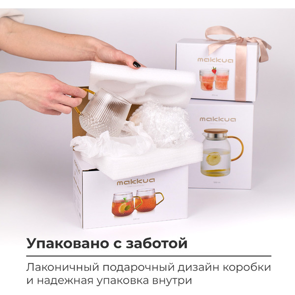 Набор кружек Makkua Ribbed Glassware RC300