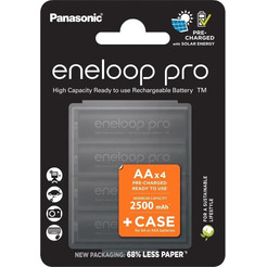 Аккумулятор Panasonic Eneloop Pro AA BK-3HCDE/4CP+case (4 шт)