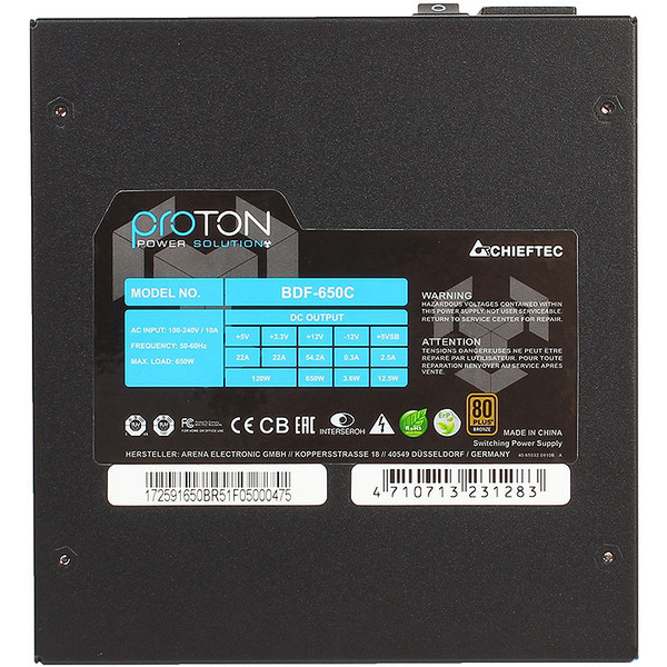 Блок питания CHIEFTEC Proton BDF-650C