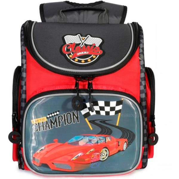 Рюкзак Grizzly RA-970-4 (красный/серый)