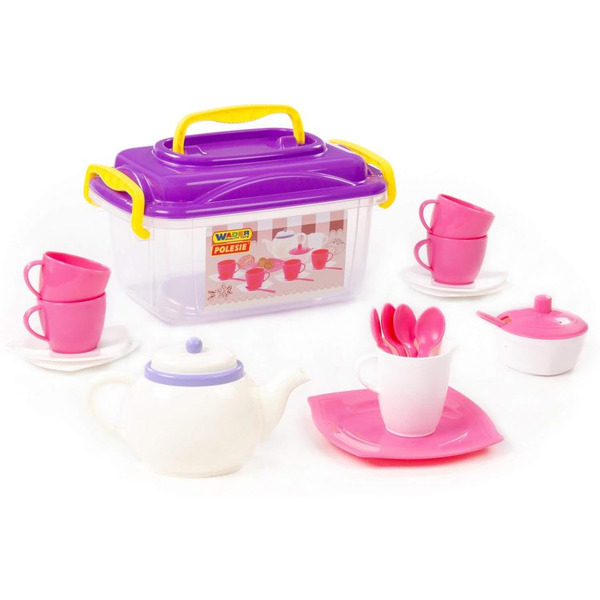Набор детской посуды Полесье Алиса 58980 (на 4 персоны, в контейнере)
