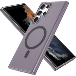 Задняя накладка CASE Translucent Strip Samsung Galaxy S22 Ultra, фиолетовый