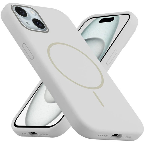 Бампер Bingo Silicone Magnetic для APPLE iPhone 15 Белый
