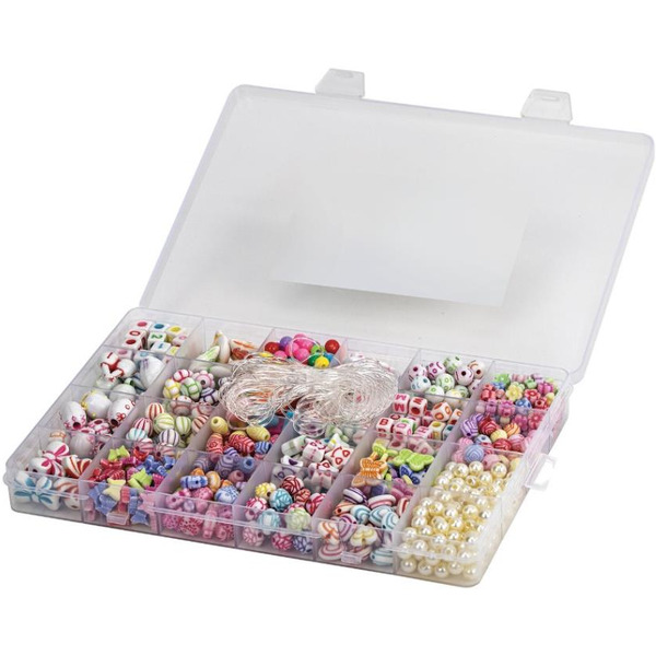 Набор бусин для детского творчества BRAUBERG Beads Set 450 бусин 664695