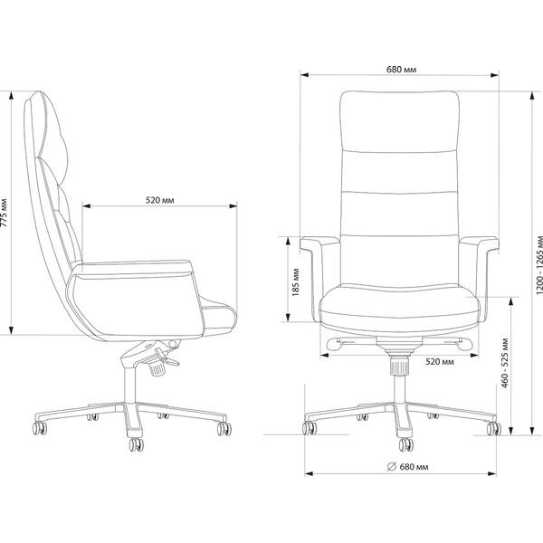 Кресло CACTUS CS-LGR-DUBLIN (темно-серый)