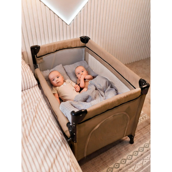 Кровать-манеж Martin Noir Nearby (Elan Вrown)