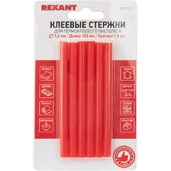 Клеевые стержни Rexant 09-1019 (6 шт, красный)