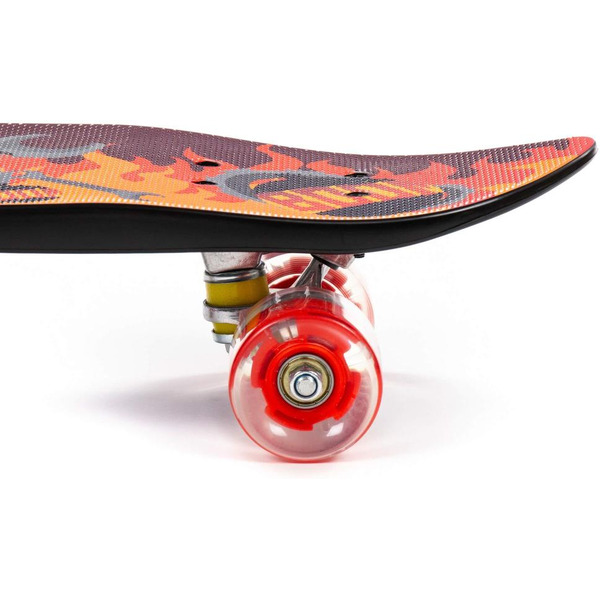 Доска роликовая Полесье 89519 (65 см) чёрная с наклейкой и красными колёсами