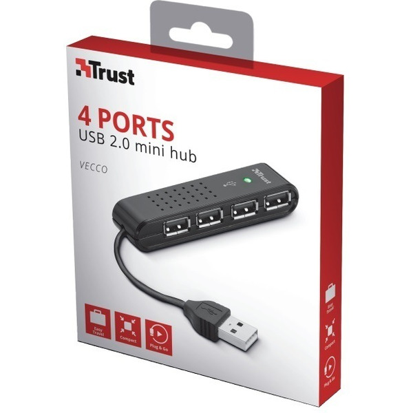 USB-хаб TRUST VECCO 4P USB2 MN HUB