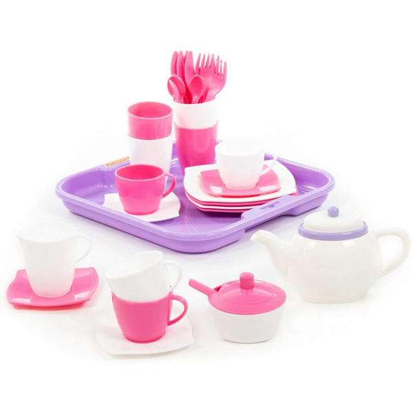 Набор игрушечной посуды Полесье Алиса 58973 (на 4 персоны, в сеточке)