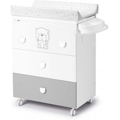 Комод пеленальный CAM CASSETTIERA ORSO (группа 0/3), Тедди серый, белый/серый