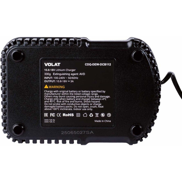 Зарядное устройство VOLAT для DeWALT 10.8-18.0V 3.0A (Li-ion) CDQ-DEW-DCB112