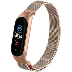 Ремешок Bingo Magnetic для Xiaomi Mi Band 5 Розовое золото