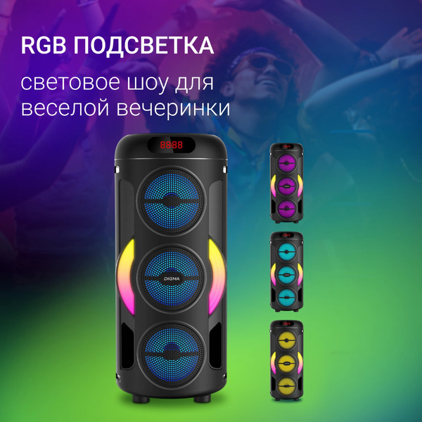 Минисистема Digma D-MC1721 (черный)