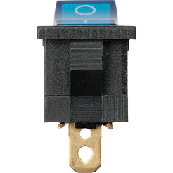 Выключатель клавишный TDM KCD1-101N 12В AC/DC синий SQ0746-0132