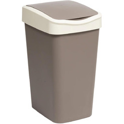 Ведро для мусора BRADEX Tandem 843522 (шоколад/слоновая кость, 35 л)