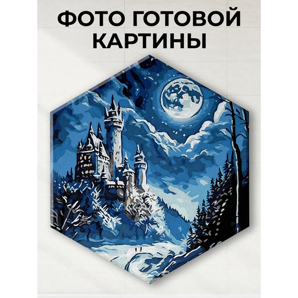 Картина по номерам Флюид Замок в лунном свете 37x32 BVF0002