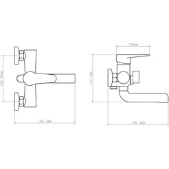 Смеситель для ванны ECONOCE EC0202