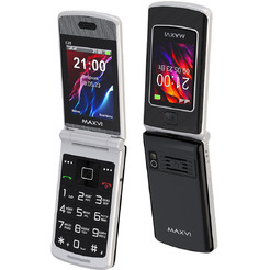 Кнопочный телефон Maxvi E28 + ЗУ WC-112 (черный)