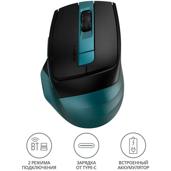 Мышь A4Tech Fstyler FB35C (зеленый/черный)