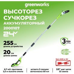 Высоторез Greenworks G24PS20 (2000107)